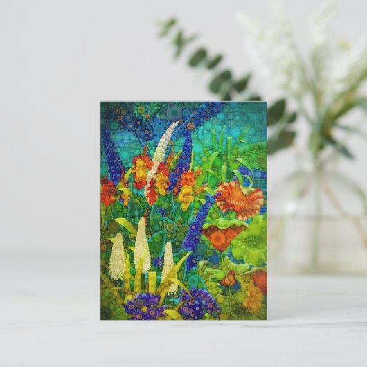  tropisch boslandschap feestdagenkaart (Staand voorkant)