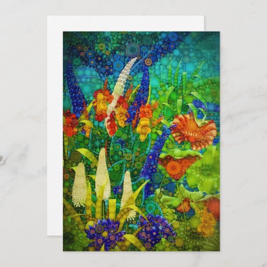  tropisch boslandschap feestdagenkaart (Voorkant / Achterkant)