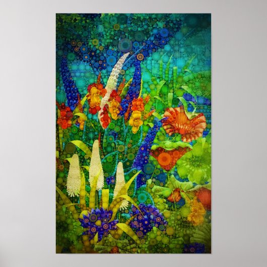 tropisch boslandschap poster (Voorkant)