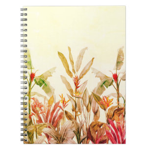 Tropisch botanisch aquarel spiraalnotitieboek notitieboek