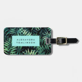 Tropisch botanisch bagagelabel (Voorkant horizontaal)
