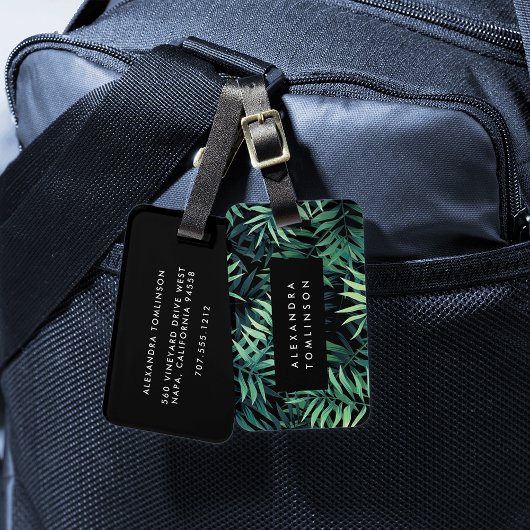 Tropisch botanisch bagagelabel