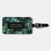 Tropisch botanisch bagagelabel (Voorkant horizontaal)