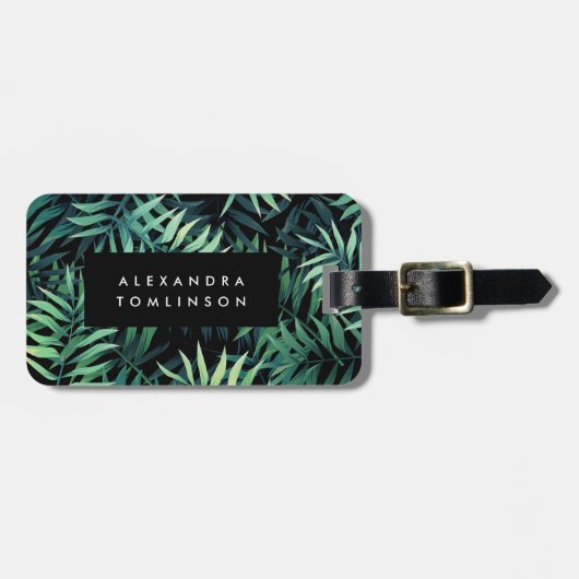 Tropisch botanisch bagagelabel (Voorkant horizontaal)