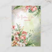Tropisch Botanisch Bloemen Ketting Display Visitekaartje (Voorkant)