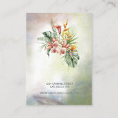 Tropisch Botanisch Bloemen Ketting Display Visitekaartje (Achterkant)