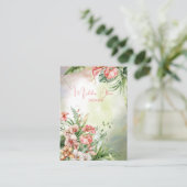 Tropisch Botanisch Bloemen Ketting Display Visitekaartje (Staand voorkant)