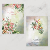 Tropisch Botanisch Bloemen Ketting Display Visitekaartje (Voorkant / Achterkant)