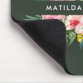 Tropisch botanisch bloemgroen modern blad muismat (Hoek)