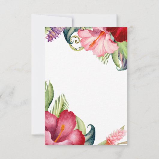 Tropisch botanisch bloemmotief aloha tafelnummer (Achterkant)