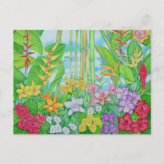 Tropisch botanisch briefkaart (Voorkant)