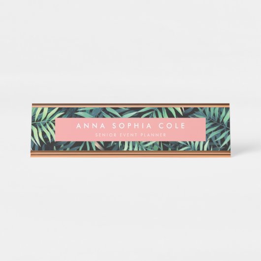 Tropisch botanisch bureau naambordje (Voorkant)