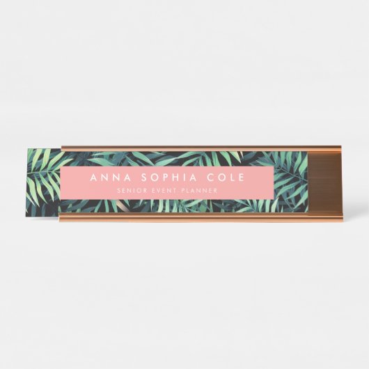 Tropisch botanisch bureau naambordje (Voorkant)
