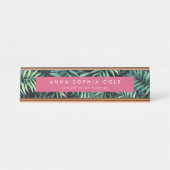 Tropisch botanisch bureau naambordje (Voorkant)