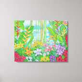 Tropisch botanisch canvas afdruk (Voorkant)