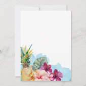 Tropisch Botanisch Eiland Bruiloft Save The Date Kaart (Achterkant)