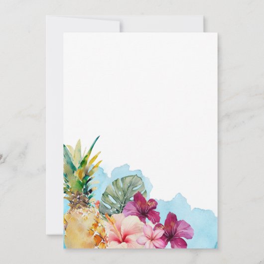 Tropisch Botanisch Eiland Bruiloft Save The Date Kaart (Achterkant)