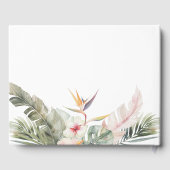 Tropisch Botanisch Eiland Bruiloft Welkom Gastenboek (Achterkant)