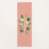 Tropisch botanisch floraalroze modern blad yogamat (Voorkant)