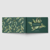 Tropisch botanisch groen huwelijk gastenboek (Volledig)