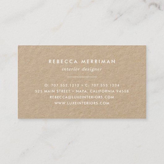 Tropisch botanisch | Kraft Visitekaartje (Achterkant)