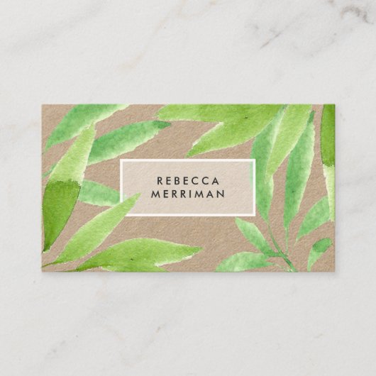 Tropisch botanisch | Kraft Visitekaartje (Voorkant)