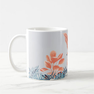 Tropisch botanisch landschap, roze palm t la koffiemok