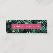 Tropisch botanisch mini visitekaartje (Voorkant)