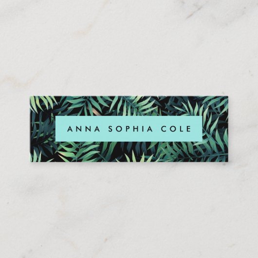 Tropisch botanisch mini visitekaartje (Voorkant)