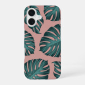 Tropisch botanisch monstera laat zomerpatroon voor iPhone 16 hoesje (Achterkant)