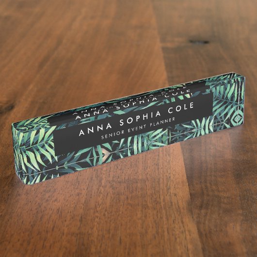 Tropisch botanisch naambordje (Zijkant)