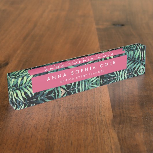 Tropisch botanisch naambordje (Zijkant)