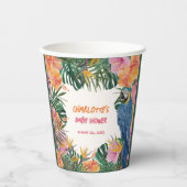 Tropisch Botanisch Oerwoud Waterverf Baby shower Papieren Bekers (Voorkant)