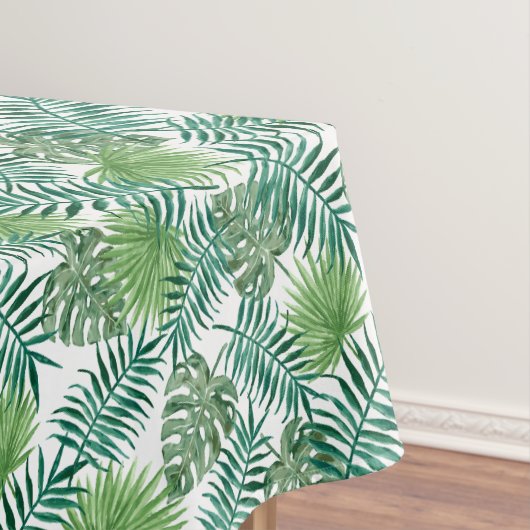 Tropisch botanisch palmboom bladpatroon tafelkleed (Voorbeeld)