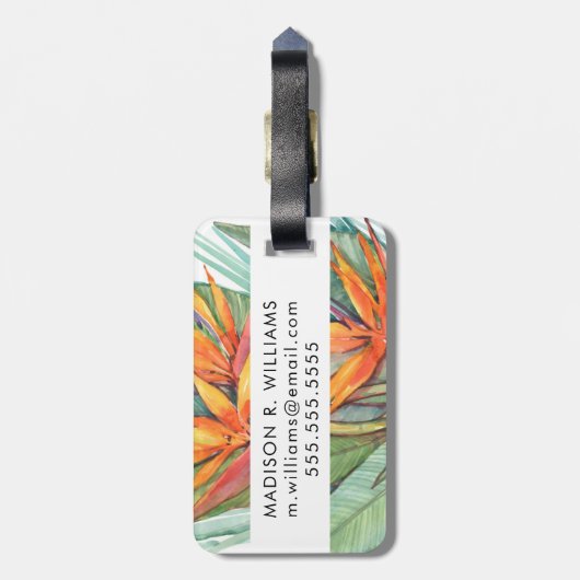 Tropisch botanisch paradijs II Bagagelabel (Achterkant verticaal)