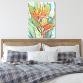 Tropisch botanisch paradijs II Canvas Afdruk (Insitu (Slaapkamer))