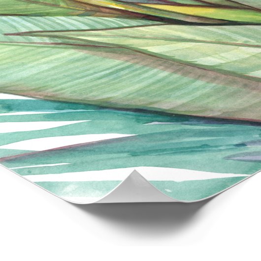 Tropisch botanisch paradijs II Poster (Hoek)