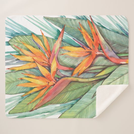 Tropisch botanisch paradijs II Sherpa Deken (Voorkant (horizontaal))