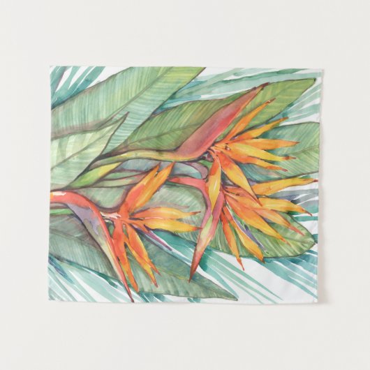 Tropisch botanisch paradijs II Wandkleed (Voorkant (horizontaal))