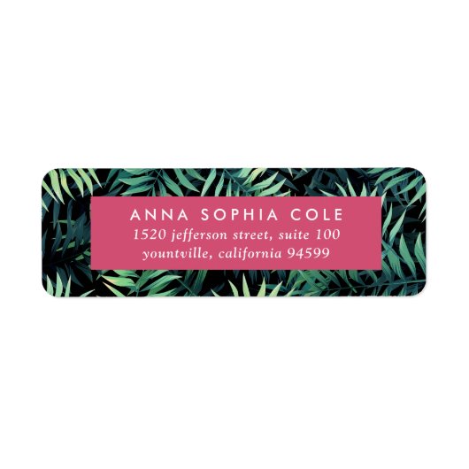 Tropisch Botanisch Retouradres Etiket (Voorkant)
