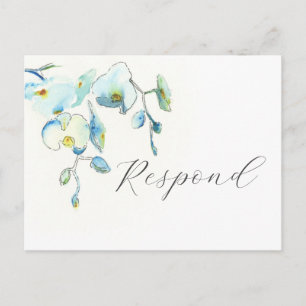 Tropisch botanisch RSVP-Briefkaart met keuze uit m Briefkaart