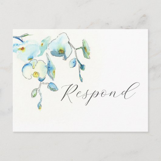 Tropisch botanisch RSVP-Briefkaart met keuze uit m Briefkaart (Voorkant)