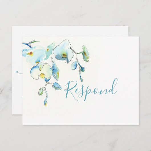 Tropisch botanisch RSVP-Briefkaart met keuze uit m Briefkaart (Voorkant / Achterkant)