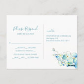 Tropisch botanisch RSVP-Briefkaart met keuze uit m Briefkaart (Achterkant)