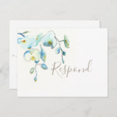 Tropisch botanisch RSVP-Briefkaart met keuze uit m Briefkaart (Voorkant / Achterkant)