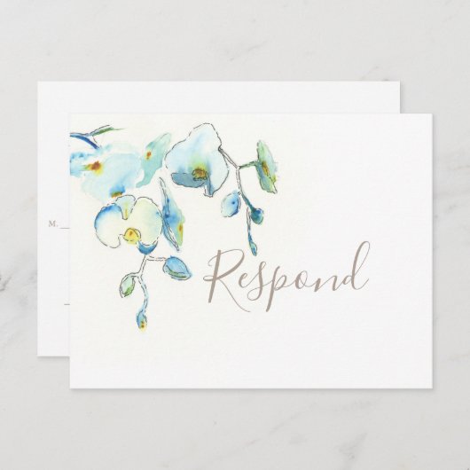 Tropisch botanisch RSVP-Briefkaart met keuze uit m Briefkaart (Voorkant / Achterkant)