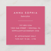 Tropisch botanisch vierkante visitekaartje (Achterkant)