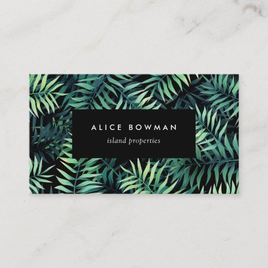 Tropisch botanisch visitekaartje (Voorkant)