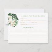 Tropisch botanisch Vrijgezellenfeest Recipende Kaa Kaart (Voorkant)