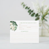 Tropisch botanisch Vrijgezellenfeest Recipende Kaa Kaart (Staand voorkant)